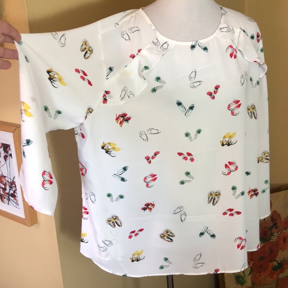 VAN HEUSEN size XXL SHOEGAL Graphic Shoes Heels Graphic Print Ruffle $64 NEW - Picture 2 of 16